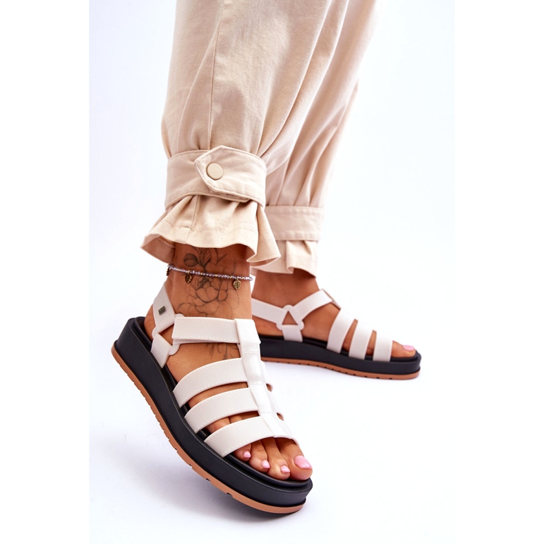 ZAXY Sandali Vegani da Donna con Velcro JJ285015 Beige Chiaro 1