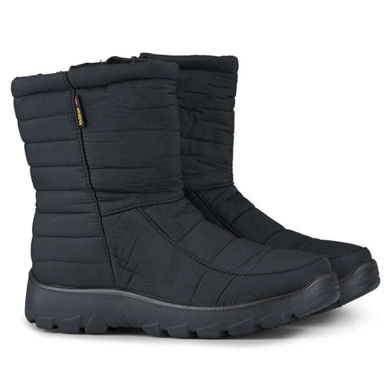 Doposci da donna, comode scarpe invernali con cerniera nero 1