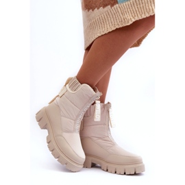 NEWS Stivali da neve alti isolanti da donna Beige Freoc 2