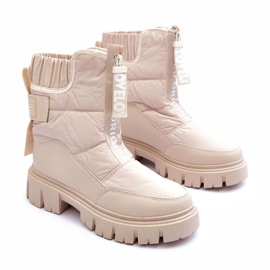 NEWS Stivali da neve alti isolanti da donna Beige Freoc 1