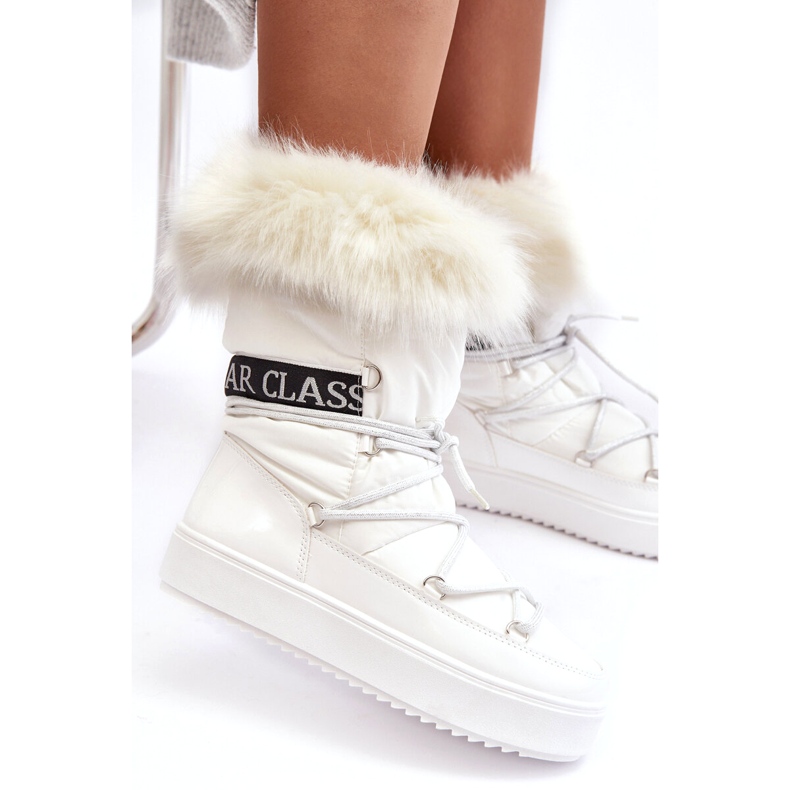 Seastar Stivali da neve stringati da donna bianchi bianco 3