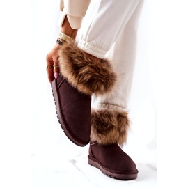Mukluk In Pelle Da Donna Con Pelliccia, Marrone 5