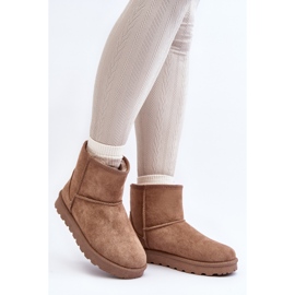 Stivali da neve da donna con isolamento in pelliccia color kaki Lizio beige 2