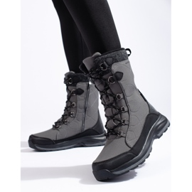 Scarpe da trekking stringate da donna DK waterproof grigio 1