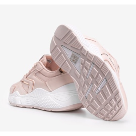 Chunky sneakers rosa con dettagli Kenna metallici 1