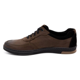 KOMODO Scarpe casual da uomo in pelle 918K marrone 1