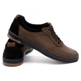 KOMODO Scarpe casual da uomo in pelle 918K marrone 3