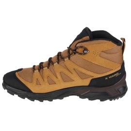 Scarpe Salomon X Ward Leather Mid Gtx M 471818 marrone 1
