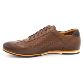 Kampol Scarpe casual da uomo in pelle 64 / C1 marrone 1
