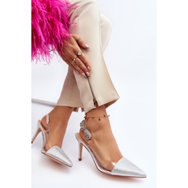 Tacchi alti decorati D&amp;A MR1966-11 Argento 1