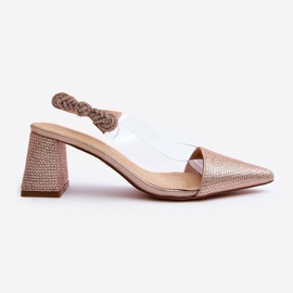 Eleganti décolleté a punta D&amp;A MR91292-1 Champagne d'oro 1