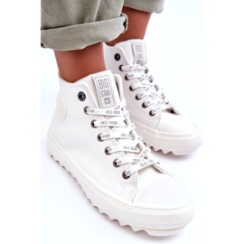 Sneakers da donna Big Star High Warm White GG274108 bianco 3