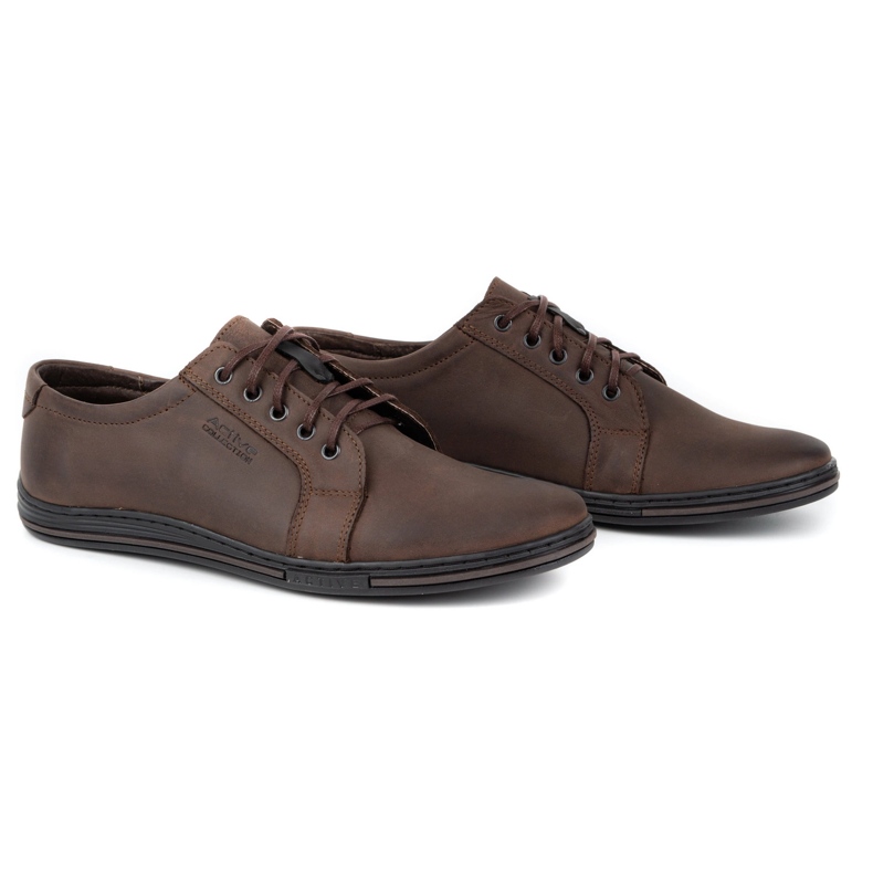 Polbut Scarpe da uomo in pelle 320 testa di moro marrone 2