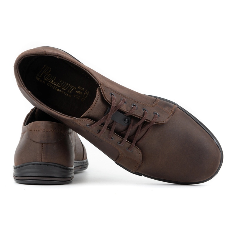 Polbut Scarpe da uomo in pelle 320 testa di moro marrone 3
