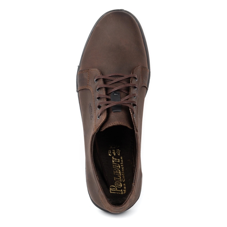 Polbut Scarpe da uomo in pelle 320 testa di moro marrone 4