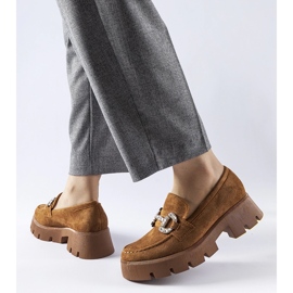 Mocassini Giacomo marroni con strass marrone 1