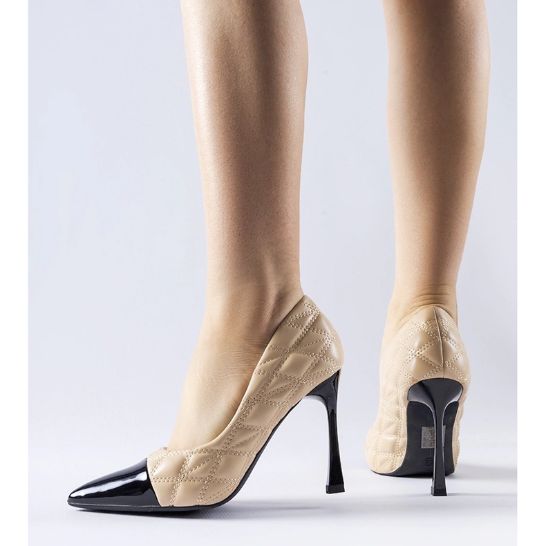 Decollete Benito trapuntate beige 1
