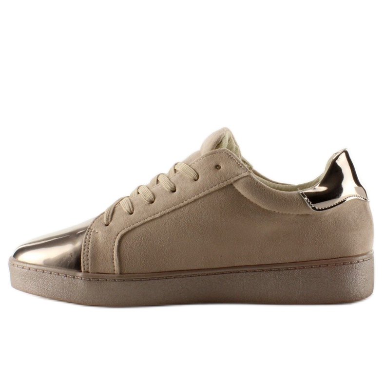Sneakers da donna con cristalli T273P Beige 1