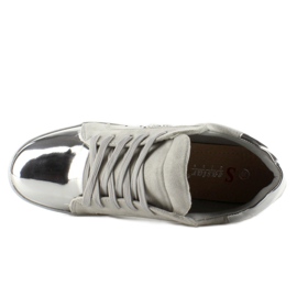 Sneakers da donna con cristalli T273P Silver grigio 2
