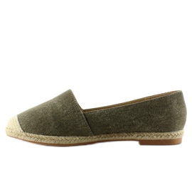 Espadrillas con puntali in lino JH23P Green verde 1