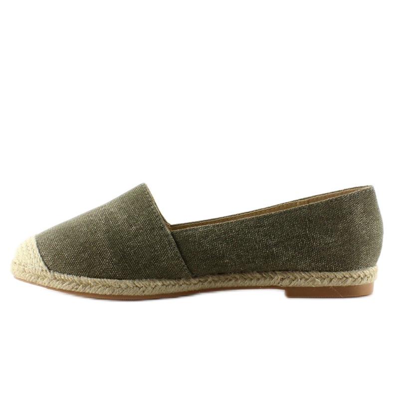 Espadrillas con puntali in lino JH23P Green verde 1