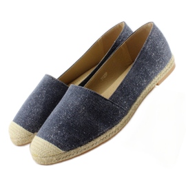 Espadrillas con puntali in lino JH23P D. Blu 2