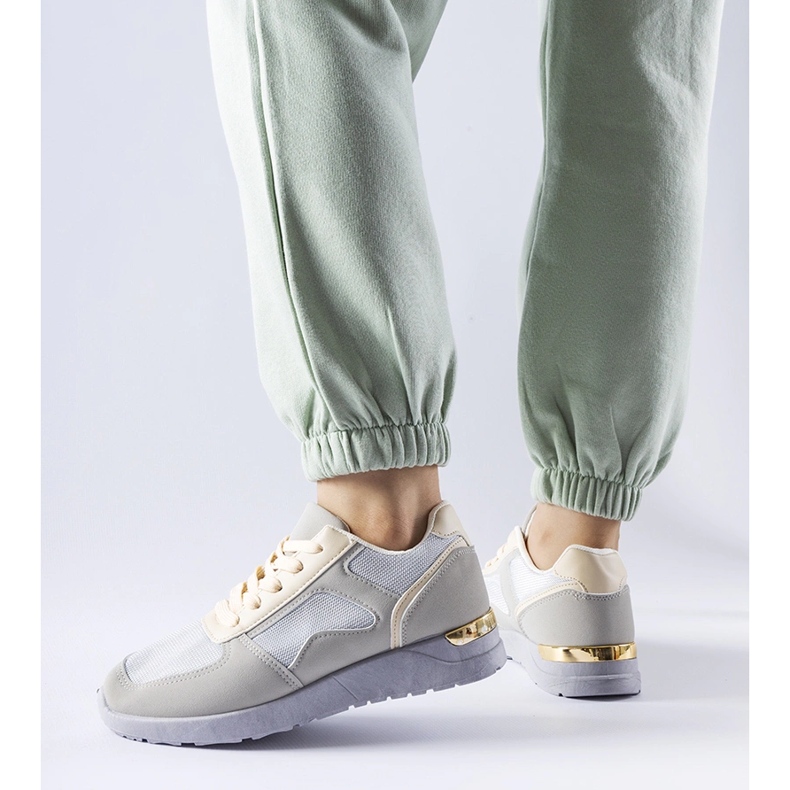 Sneaker grigie realizzate con materiali combinati Gallo grigio 1
