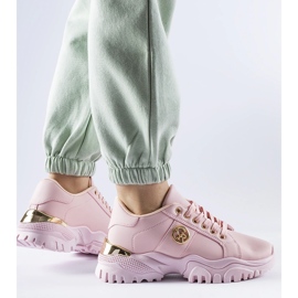 Sneakers rosa con suola massiccia di Arpaia 1