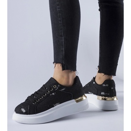 Sneakers nere con plateau di Osson nero 1