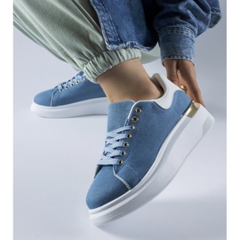 Sneakers blu navy sulla piattaforma Scuderlando 1