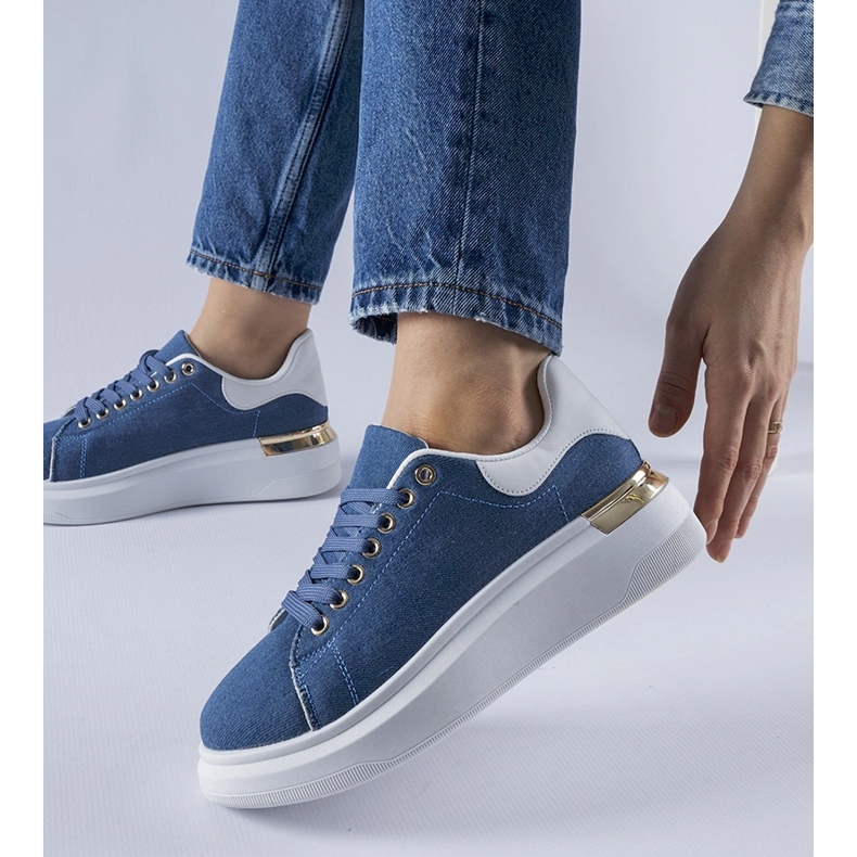 Sneakers platform Scuderlando blu 1