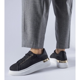 Sneakers nere con plateau Scuderlando nero 1