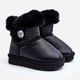 Stivali da neve isolati Bessie neri con pelliccia nero 2