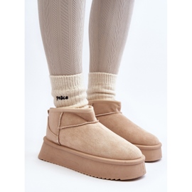 Stivali da neve da donna Caliksa beige con suola spessa 2