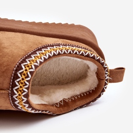 Ciabatte con suola spessa realizzate in eco-camoscio Camel Sylva marrone 1