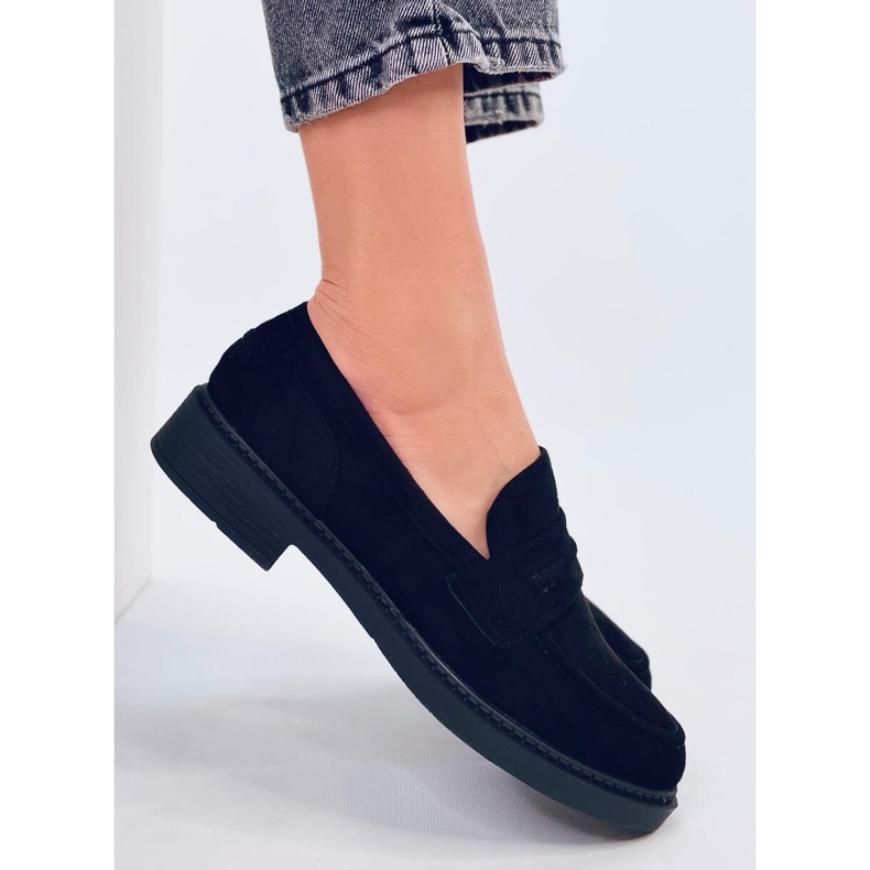Mocassini da donna in camoscio Antye Black nero 2