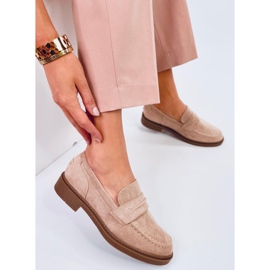 Mocassini in camoscio da donna Antye Khaki beige 1