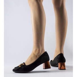 Décolleté Basso nere con tacco alto nero 1