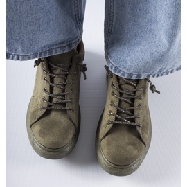 Sneakers verdi sulla piattaforma Cipriano verde 1