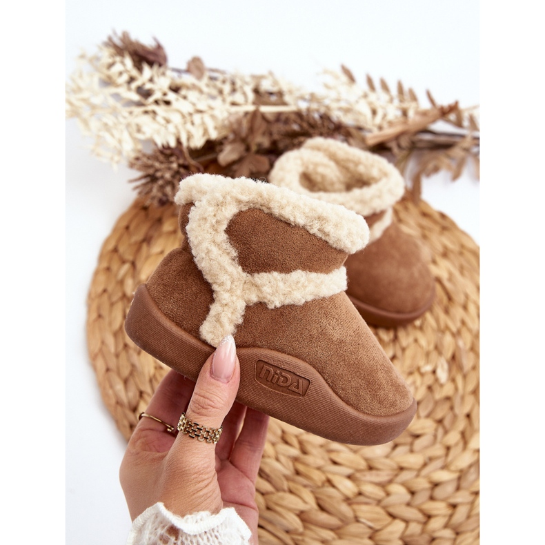 Stivali da neve con velcro per bambini Camel Unitia marrone 2