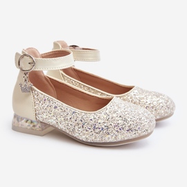 Ballerine glitter per bambini Gold Pardride d'oro 1