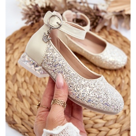 Ballerine glitter per bambini Gold Pardride d'oro 2