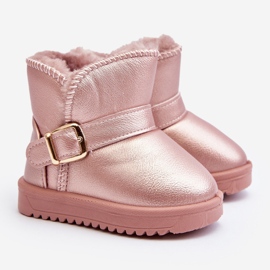 Doposci da Bambino in Ecopelle con Cinturino, Rosa Orinor 2