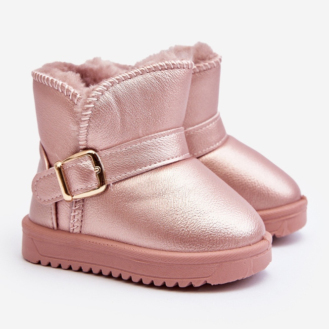 Doposci da Bambino in Ecopelle con Cinturino, Rosa Orinor 2
