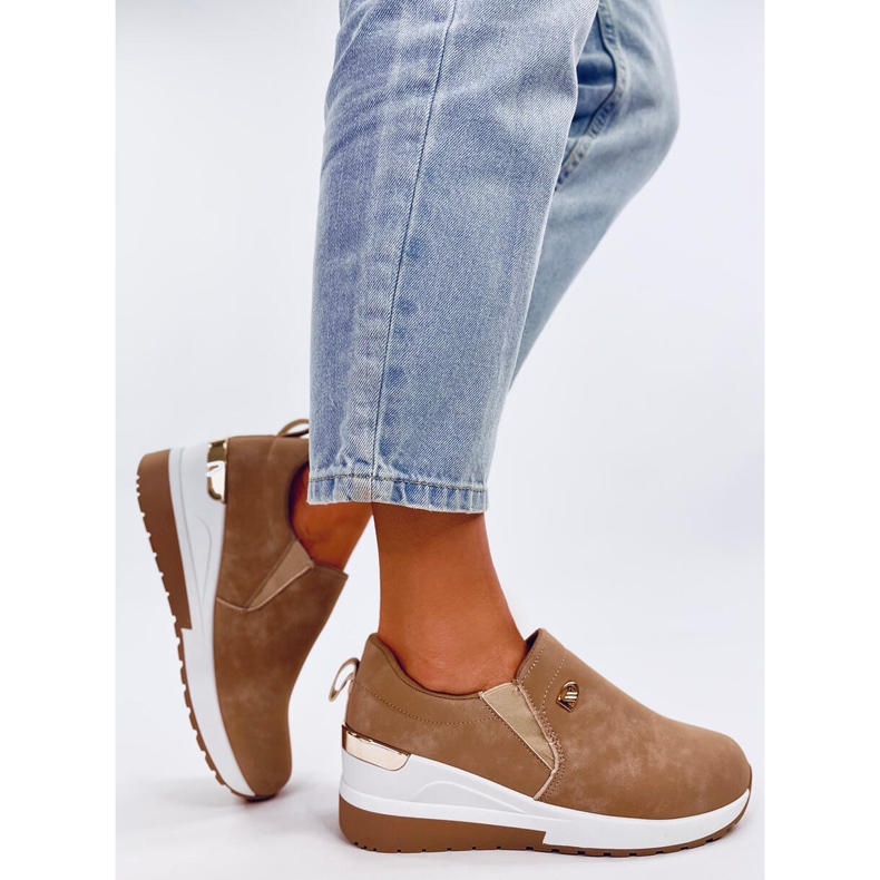 Scarpe con zeppa Hense Khaki beige 1