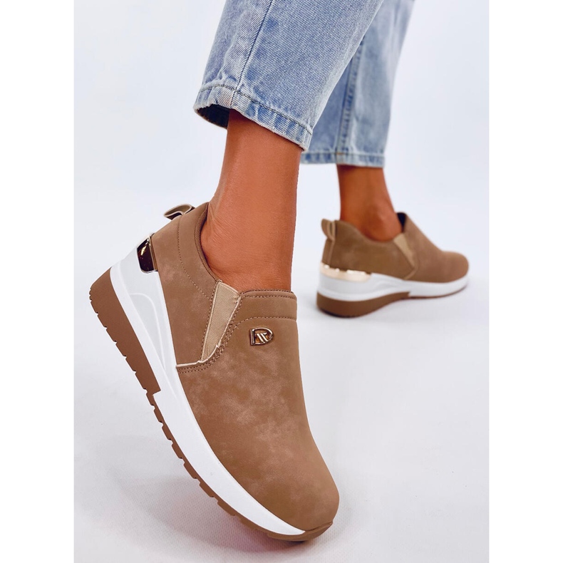 Scarpe con zeppa Hense Khaki beige 2