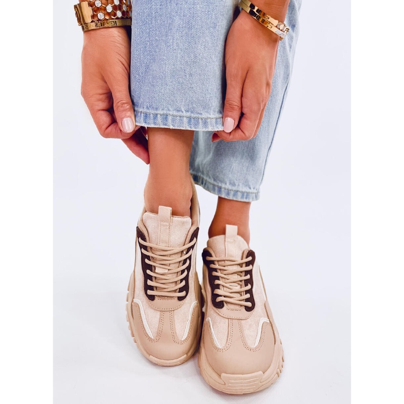Scarpe da ginnastica da donna Lammes Khaki beige 1