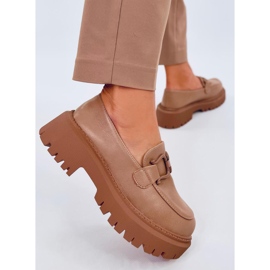 Mocassini con plateau Elken Khaki beige 1