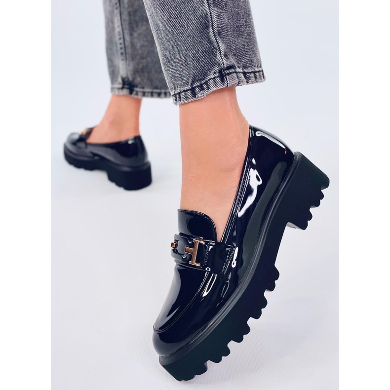 Mocassini Manff in vernice nera nero 2