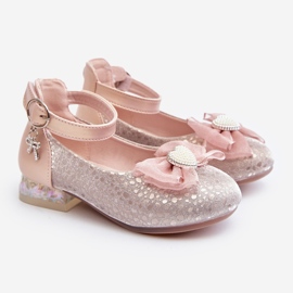 Ballerine da bambina con fiocco, rosa Nanthea 1